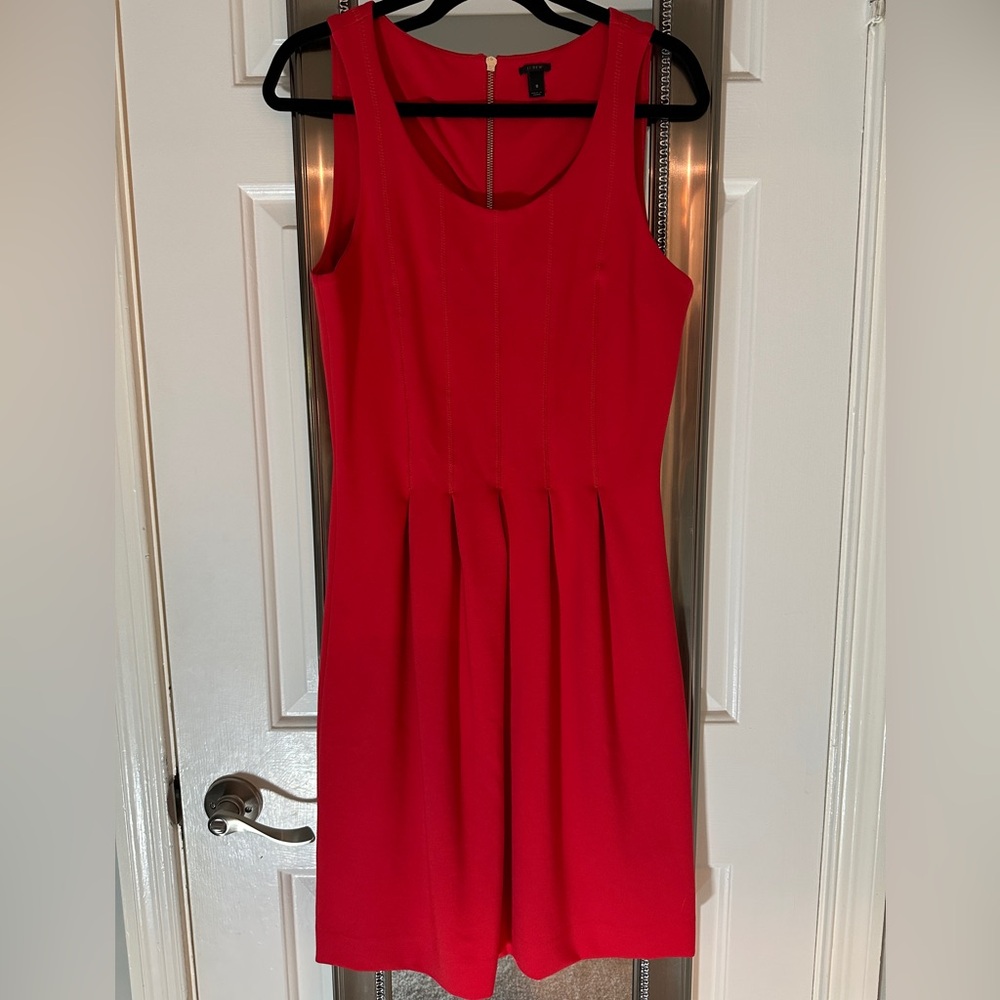 Scarlet J. Crew Fit-and-Flare Pleated Dress, Size 8